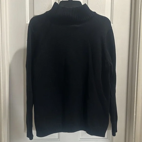Vintage Ralph Lauren Crest Cotton Turtleneck Zip Sweater Size 1X - Picture 4 of 4